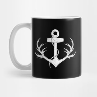 Antlered Anchor white Mug